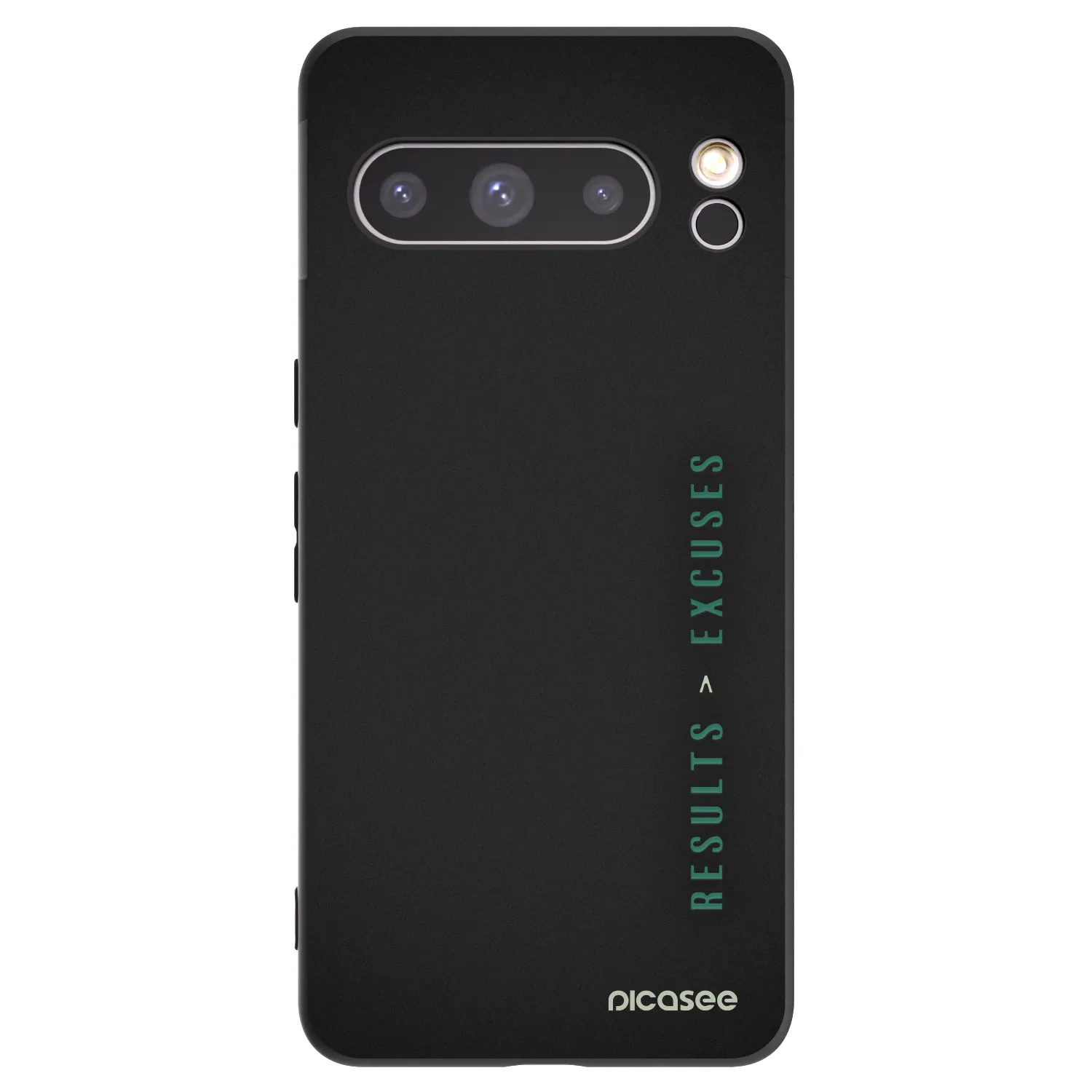 Picasee silikonowe czarne etui na Google Pixel 8 Pro - Results x Excuses