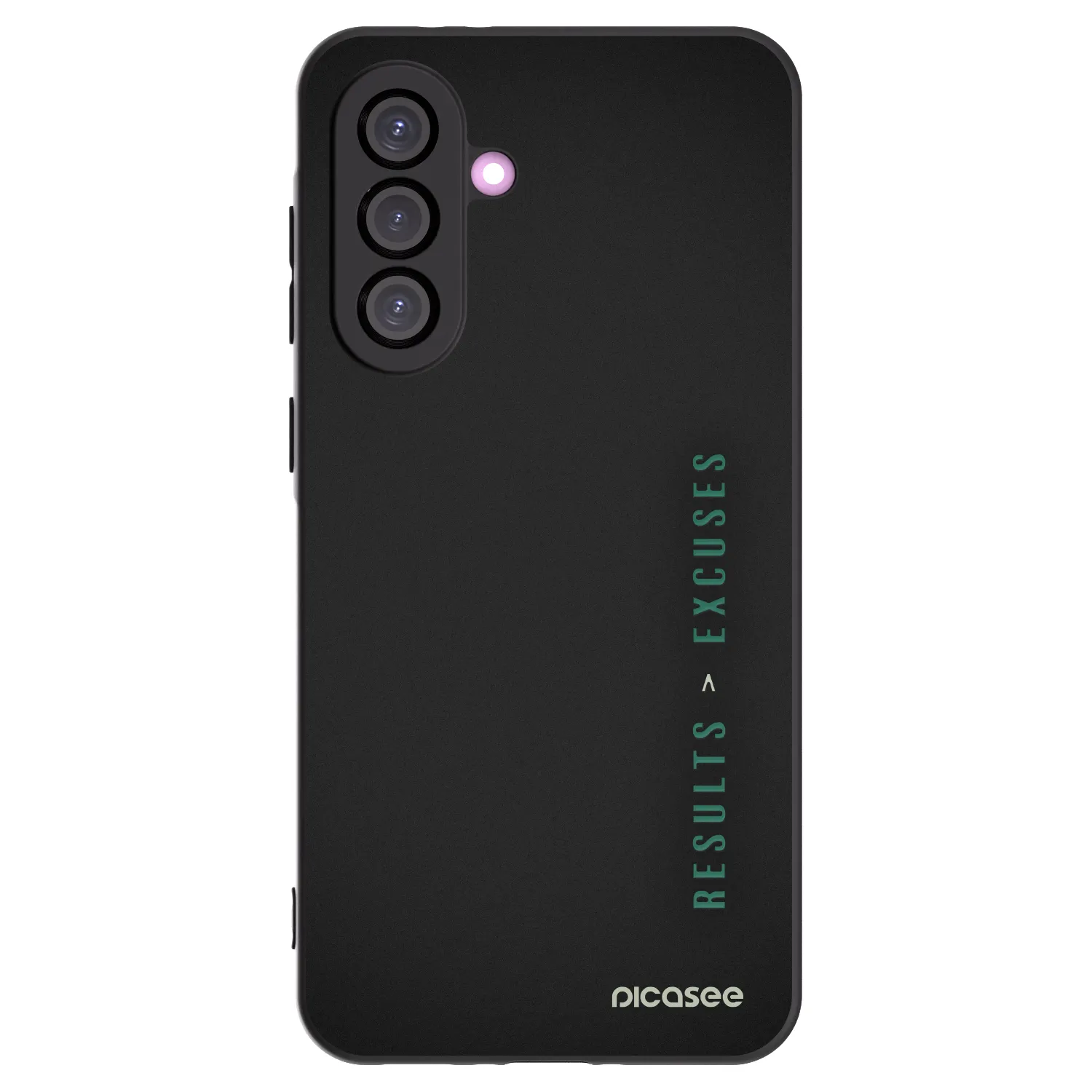 Picasee silikonowe czarne etui na Samsung Galaxy A56 5G A566B - Results x Excuses