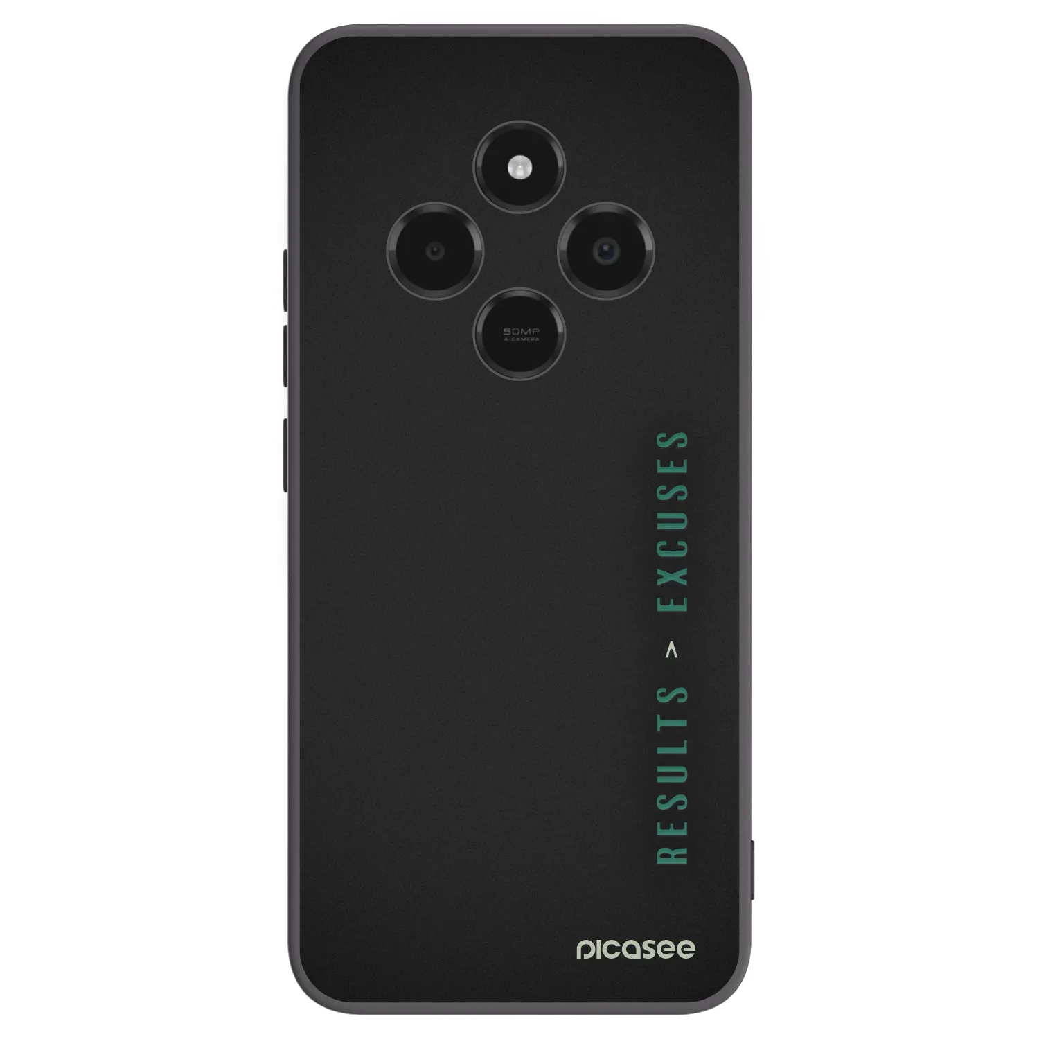 Picasee silikonowe czarne etui na Xiaomi Poco C75 - Results x Excuses