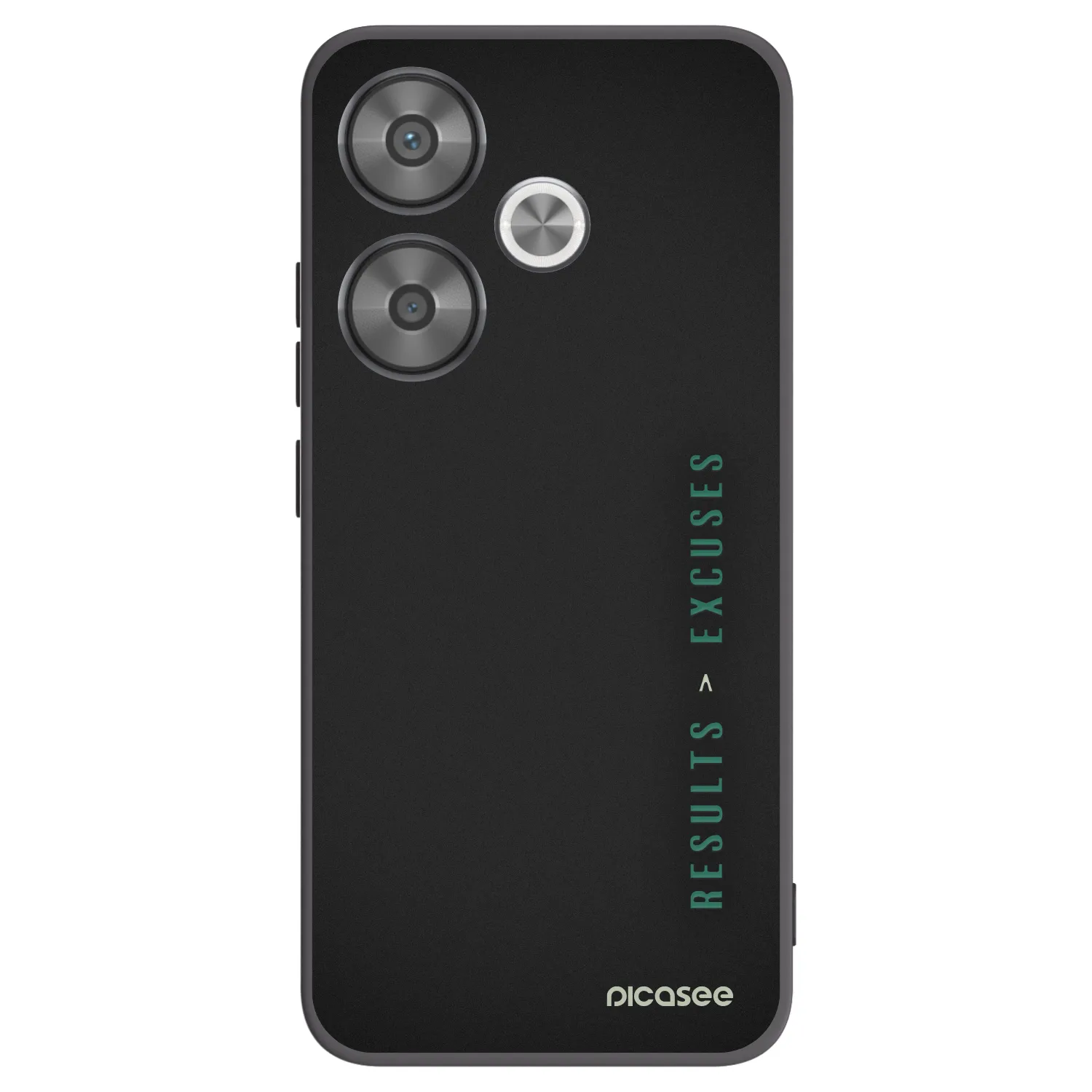 Picasee silikonowe czarne etui na Xiaomi Poco F6 - Results x Excuses