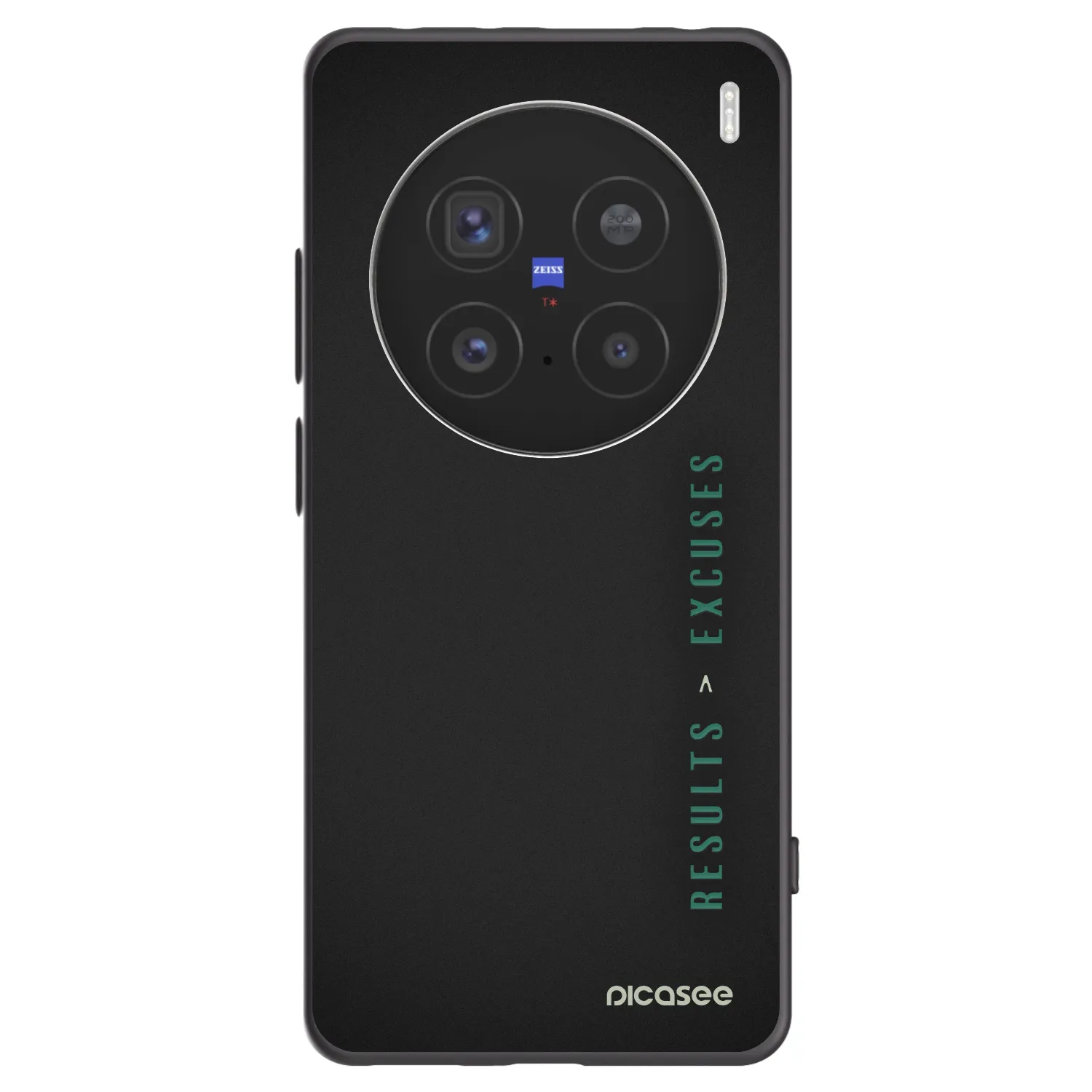 Picasee silikonowe czarne etui na Vivo X200 Pro - Results x Excuses