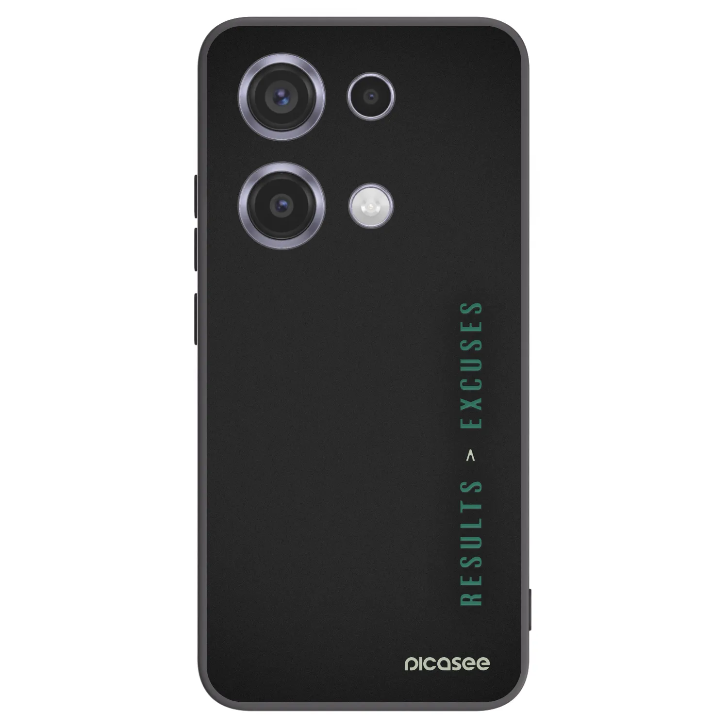 Picasee silikonowe czarne etui na Xiaomi Redmi Note 14S - Results x Excuses