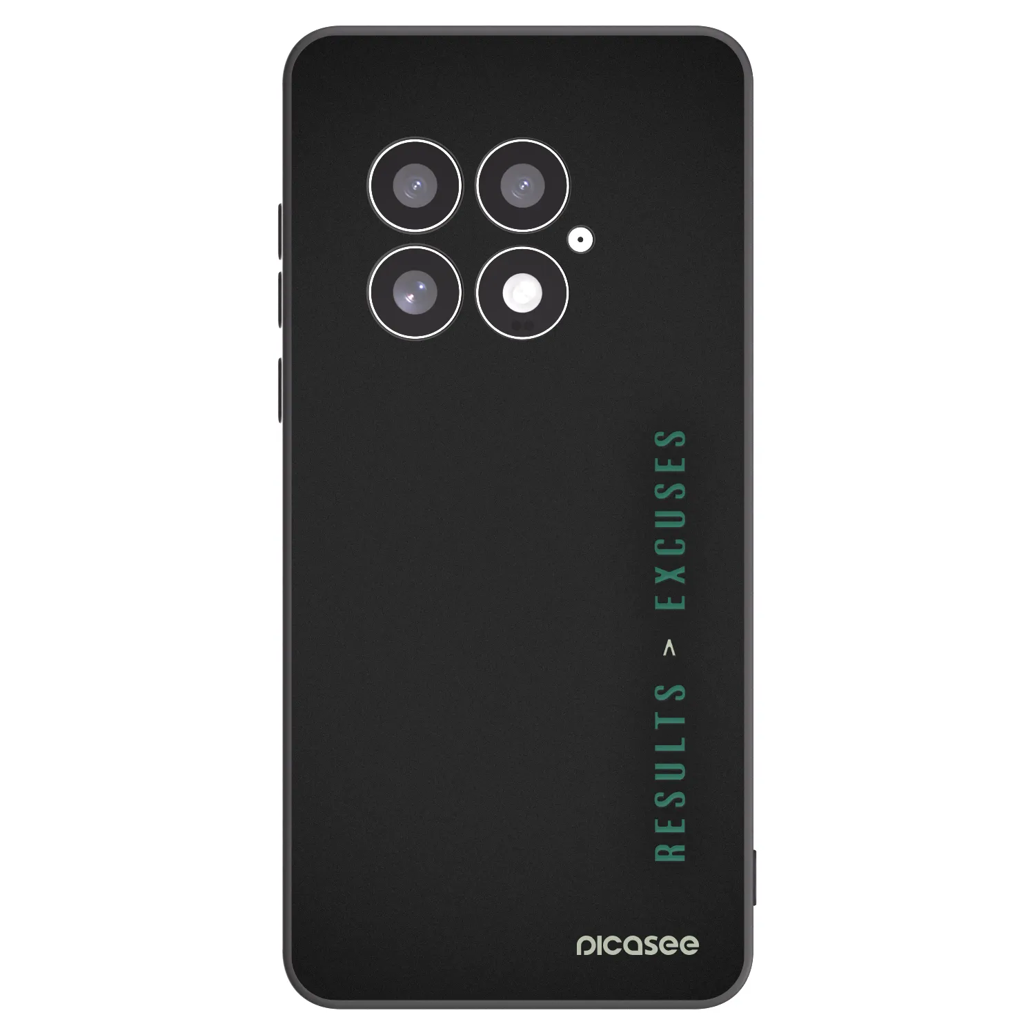 Picasee silikonowe czarne etui na OnePlus 13 5G - Results x Excuses