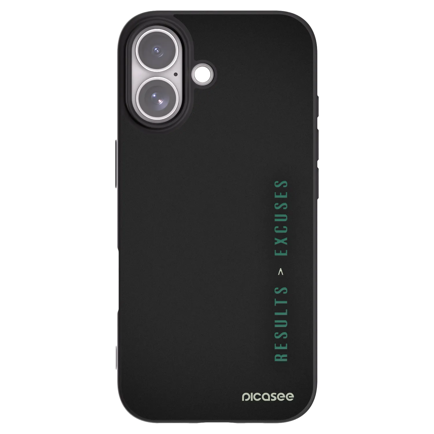 Picasee silikonowe czarne etui na Apple iPhone 17 - Results x Excuses