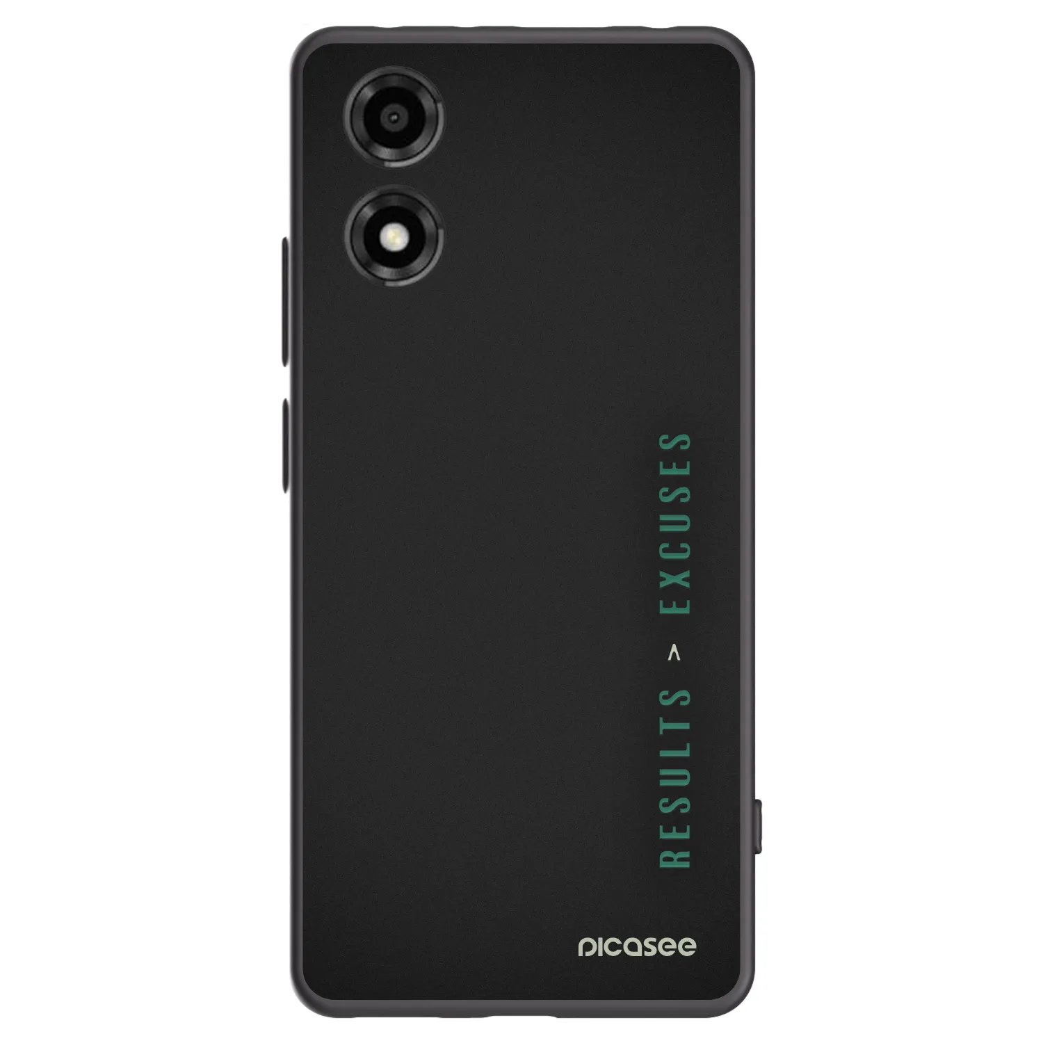 Picasee silikonowe czarne etui na Motorola Moto E14 - Results x Excuses