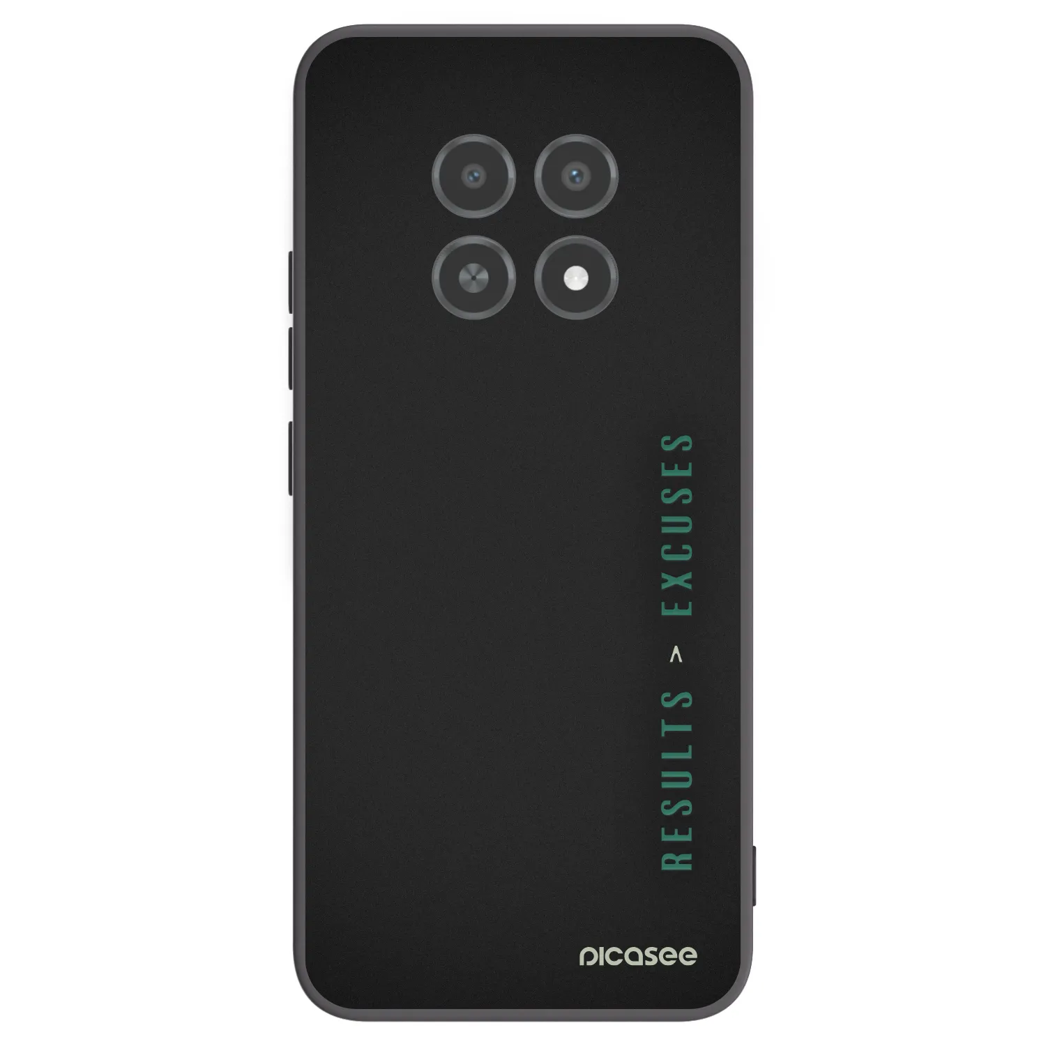 Picasee silikonowe czarne etui na Realme 12X - Results x Excuses