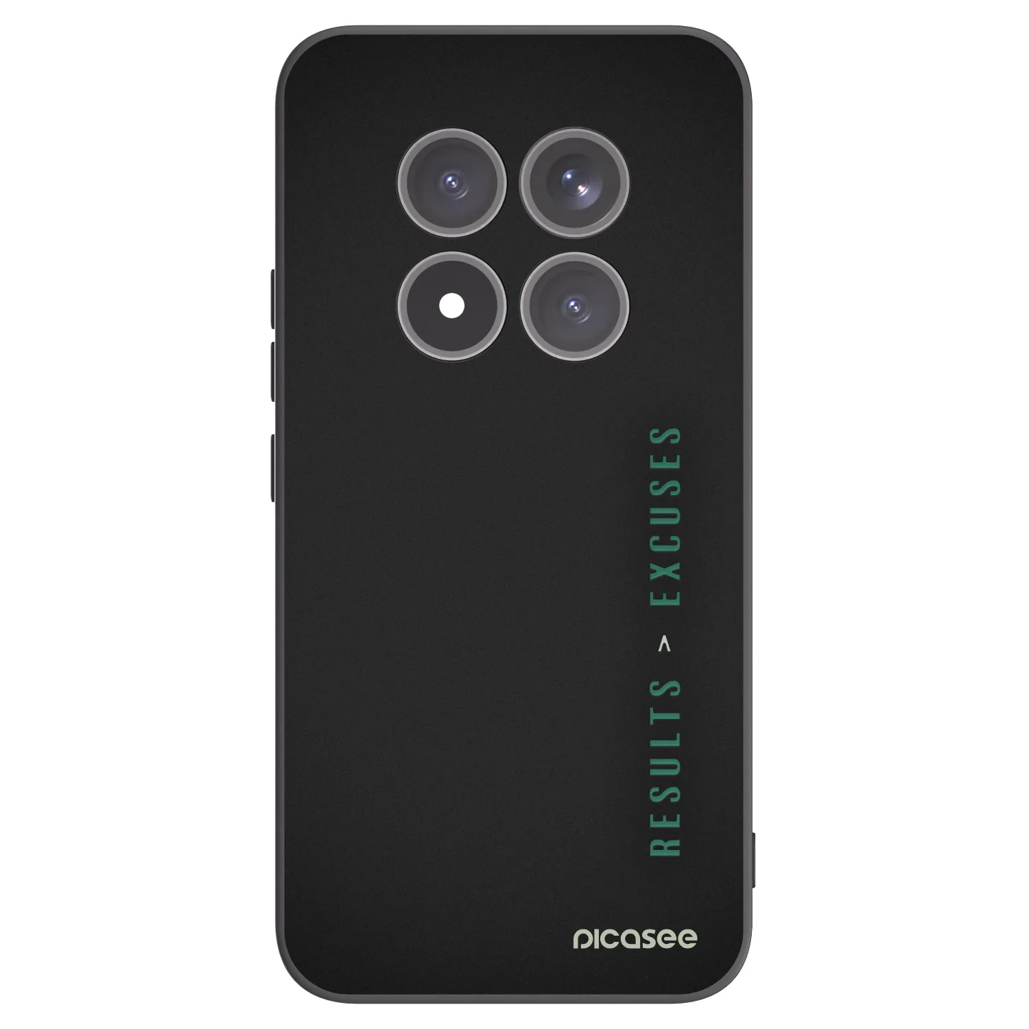 Picasee silikonowe czarne etui na Xiaomi Redmi Note 15 Pro+ - Results x Excuses