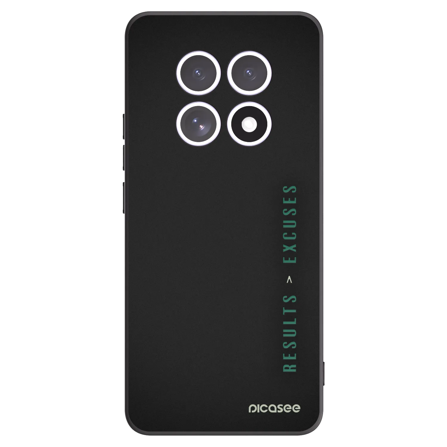 Picasee silikonowe czarne etui na Xiaomi Redmi Note 15 4G - Results x Excuses