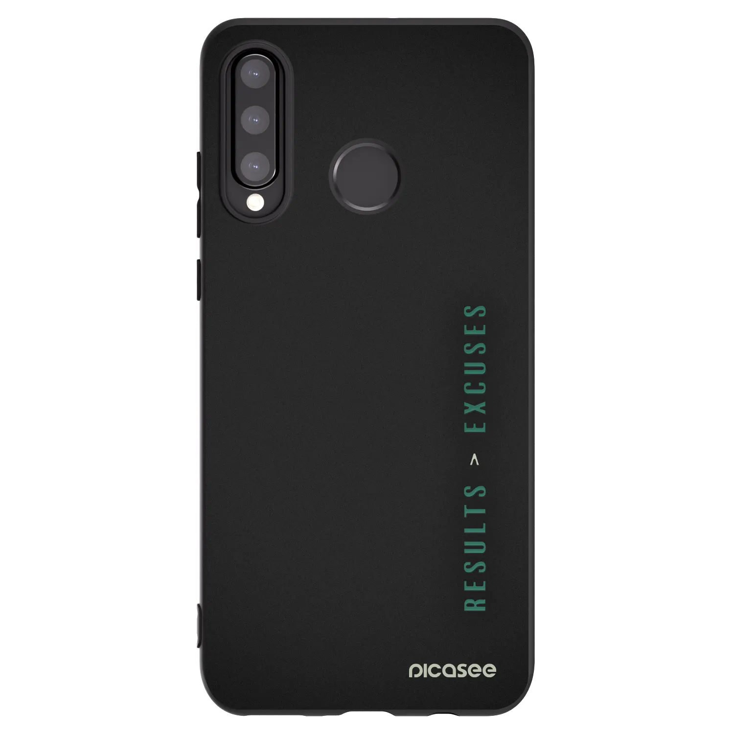 Picasee silikonowe czarne etui na Huawei P30 Lite - Results x Excuses