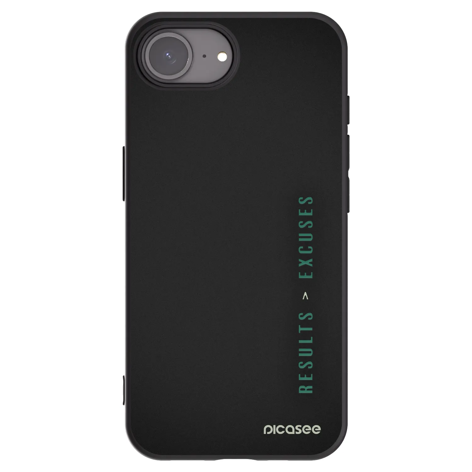 Picasee silikonowe czarne etui na Apple iPhone 17e - Results x Excuses