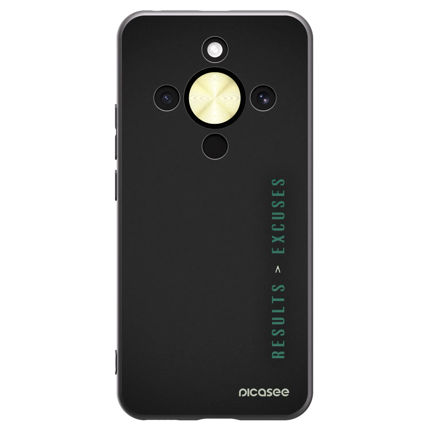 Picasee silikonowe czarne etui na Honor Magic8 Lite 5G - Results x Excuses