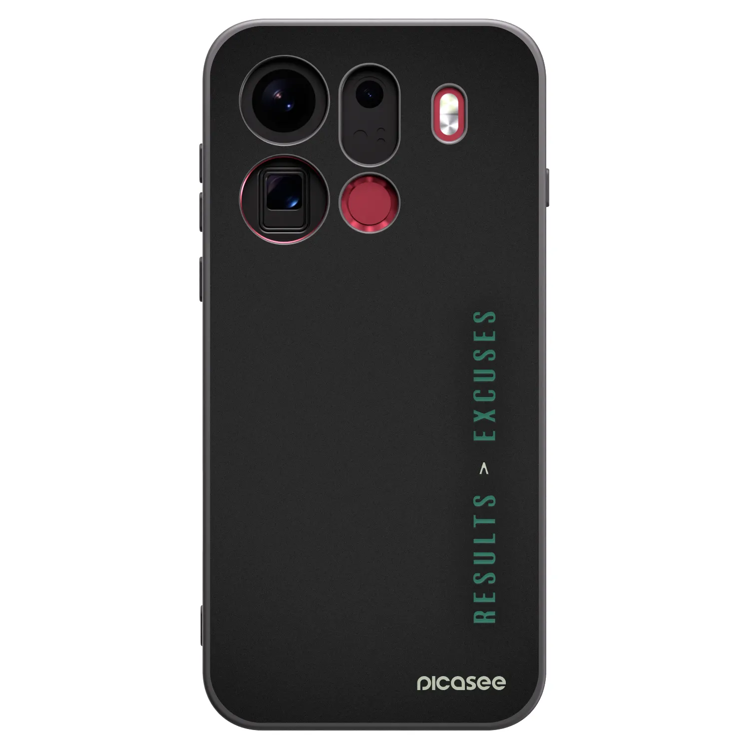 Picasee silikonowe czarne etui na OPPO Find X9 Pro - Results x Excuses