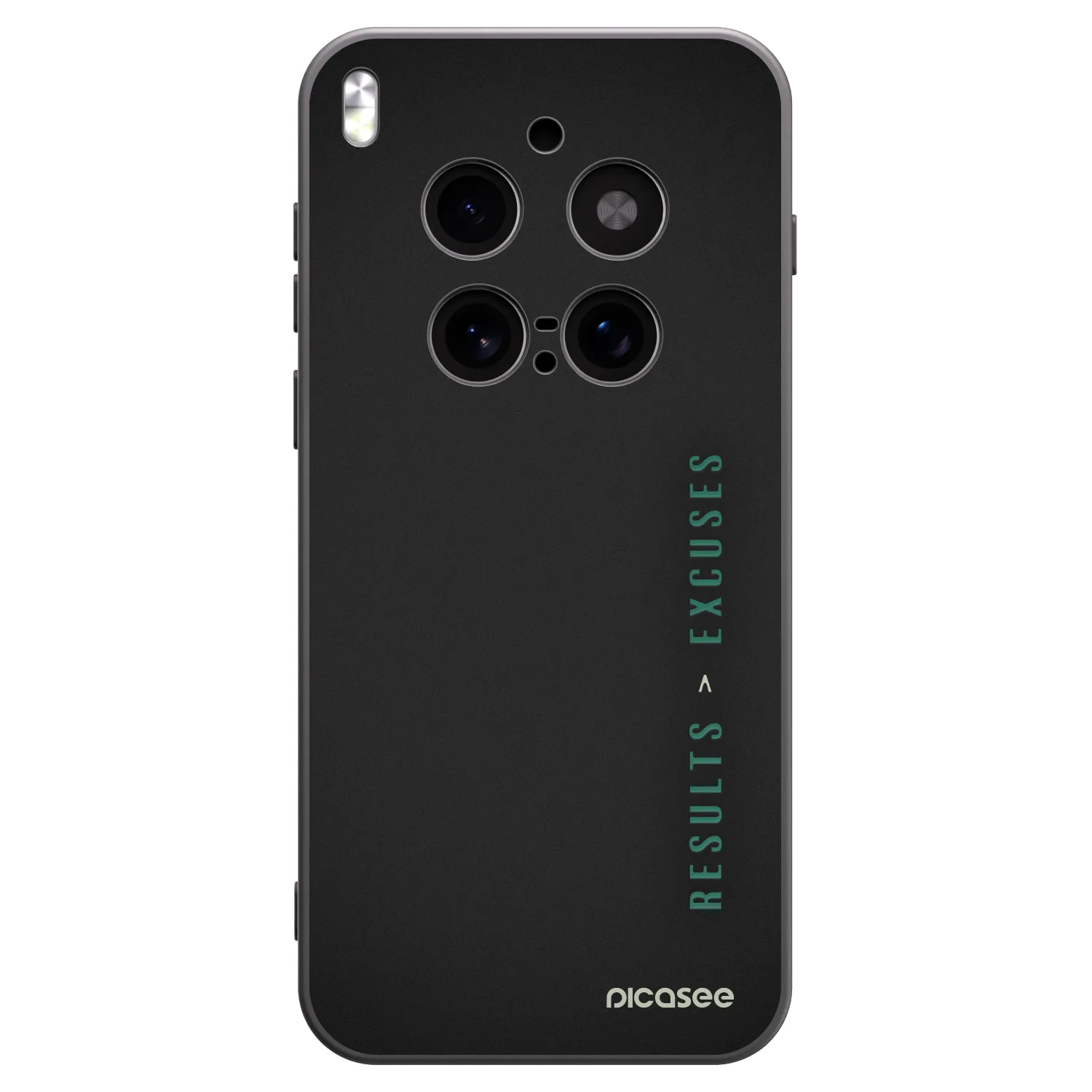 Picasee silikonowe czarne etui na Vivo X300 Pro - Results x Excuses
