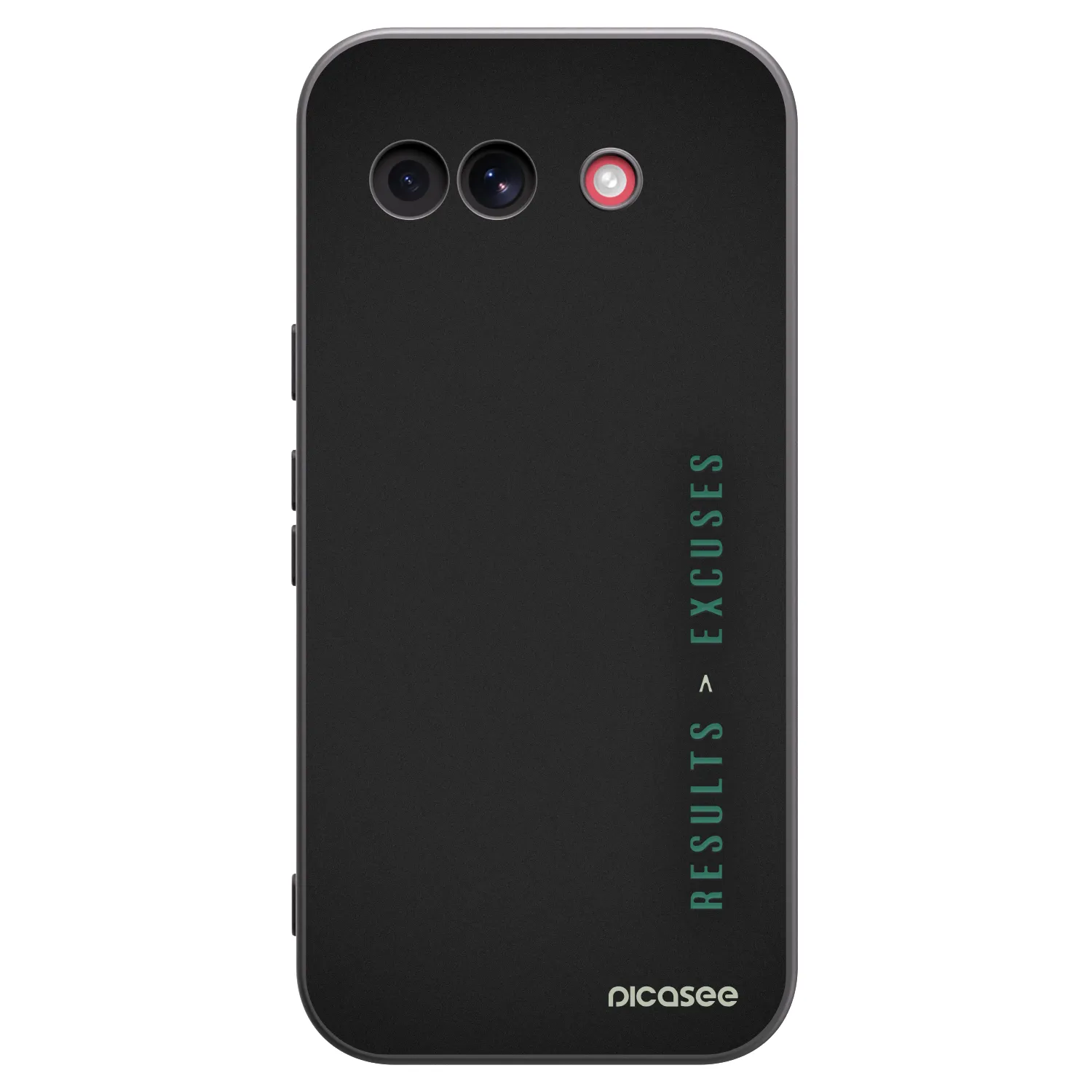 Picasee silikonowe czarne etui na Google Pixel 10a - Results x Excuses