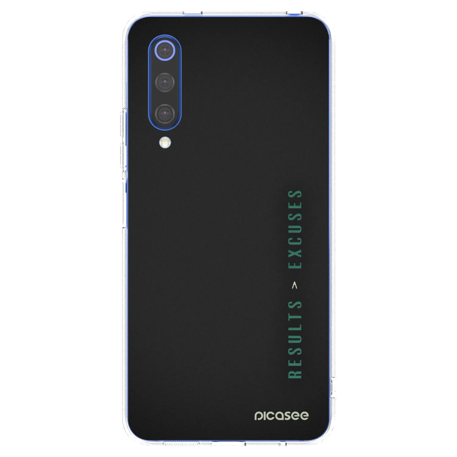 Picasee silikonowe przeźroczyste etui na Xiaomi Mi 9 SE - Results x Excuses