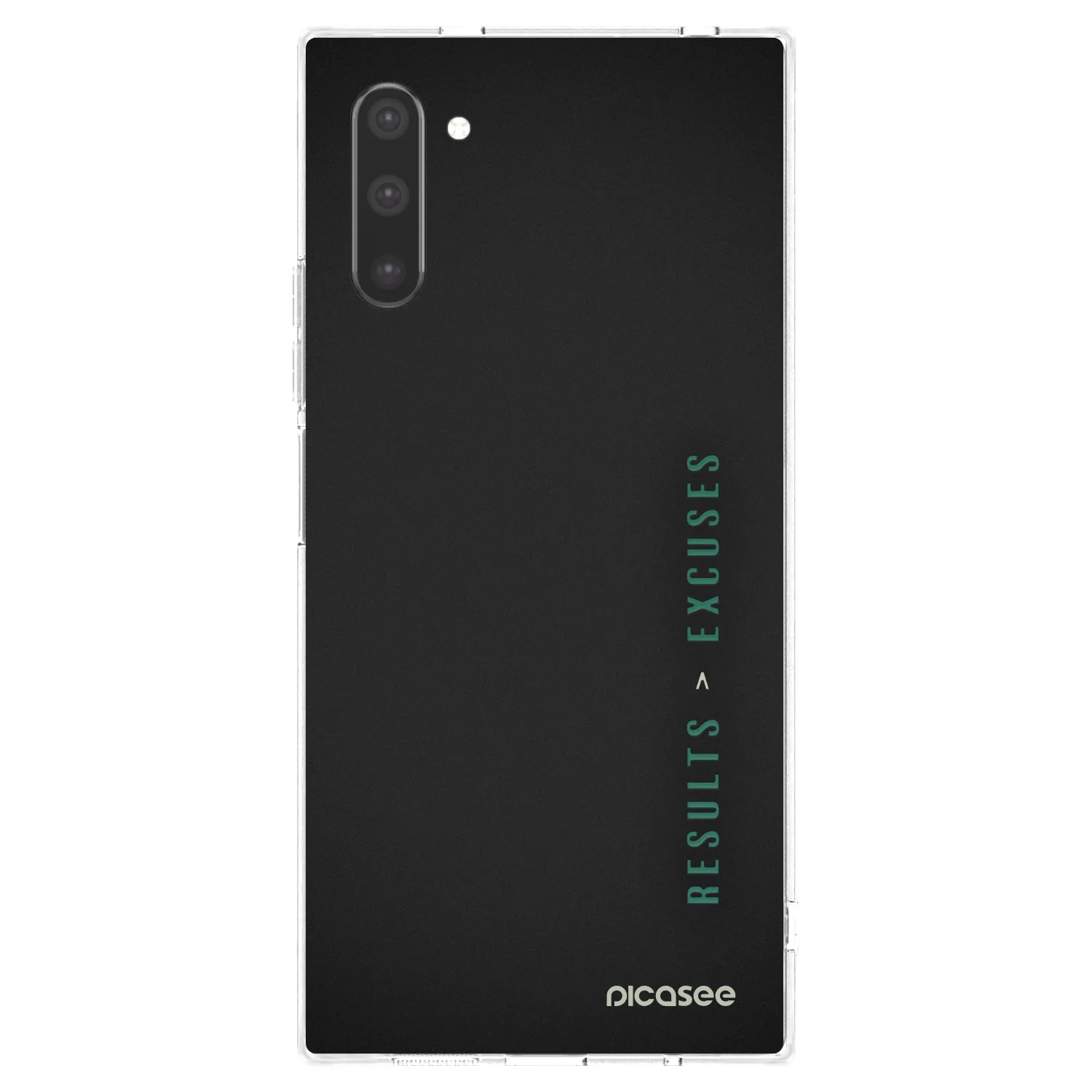 Picasee silikonowe przeźroczyste etui na Samsung Galaxy Note 10 N970F - Results x Excuses