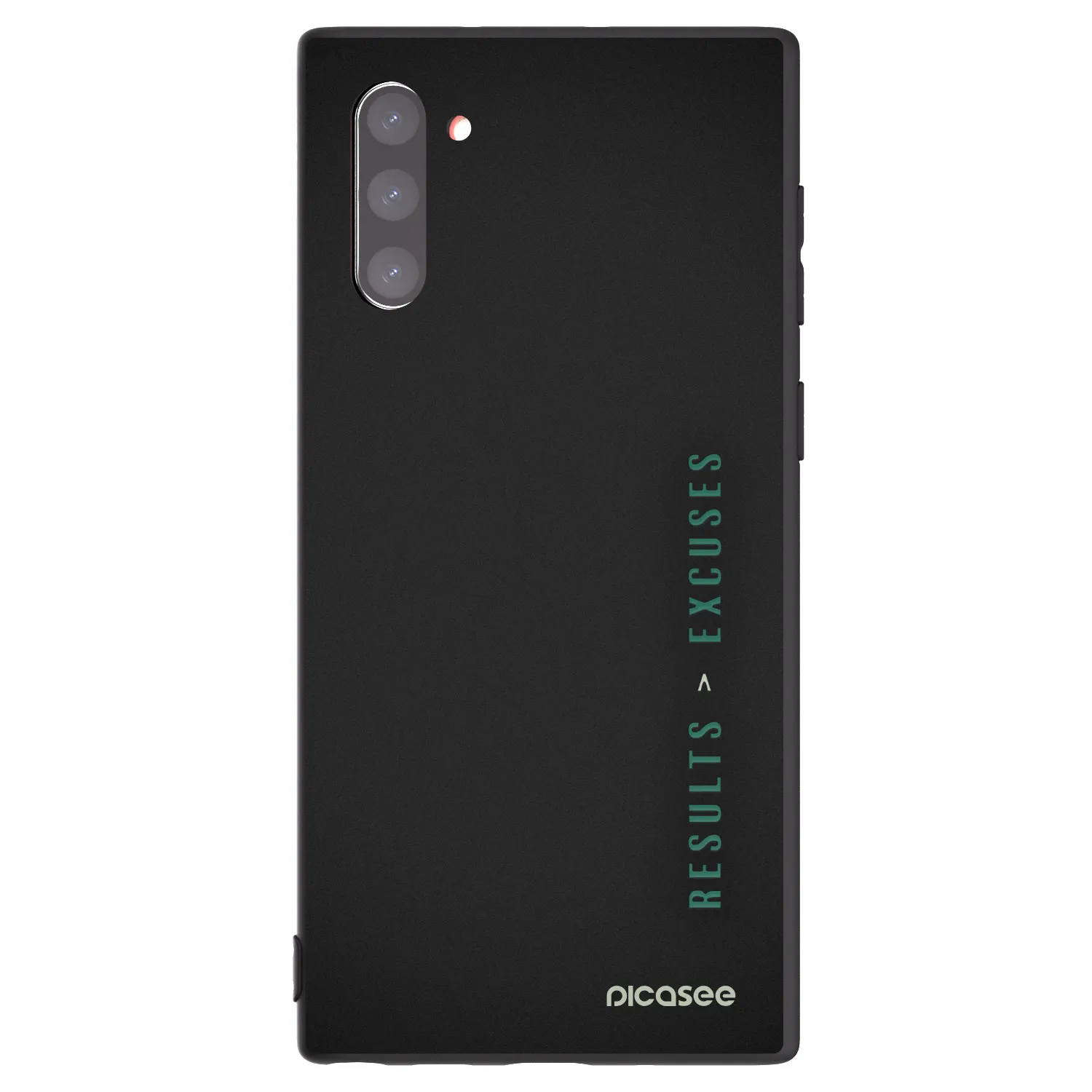 Picasee silikonowe czarne etui na Samsung Galaxy Note 10 N970F - Results x Excuses