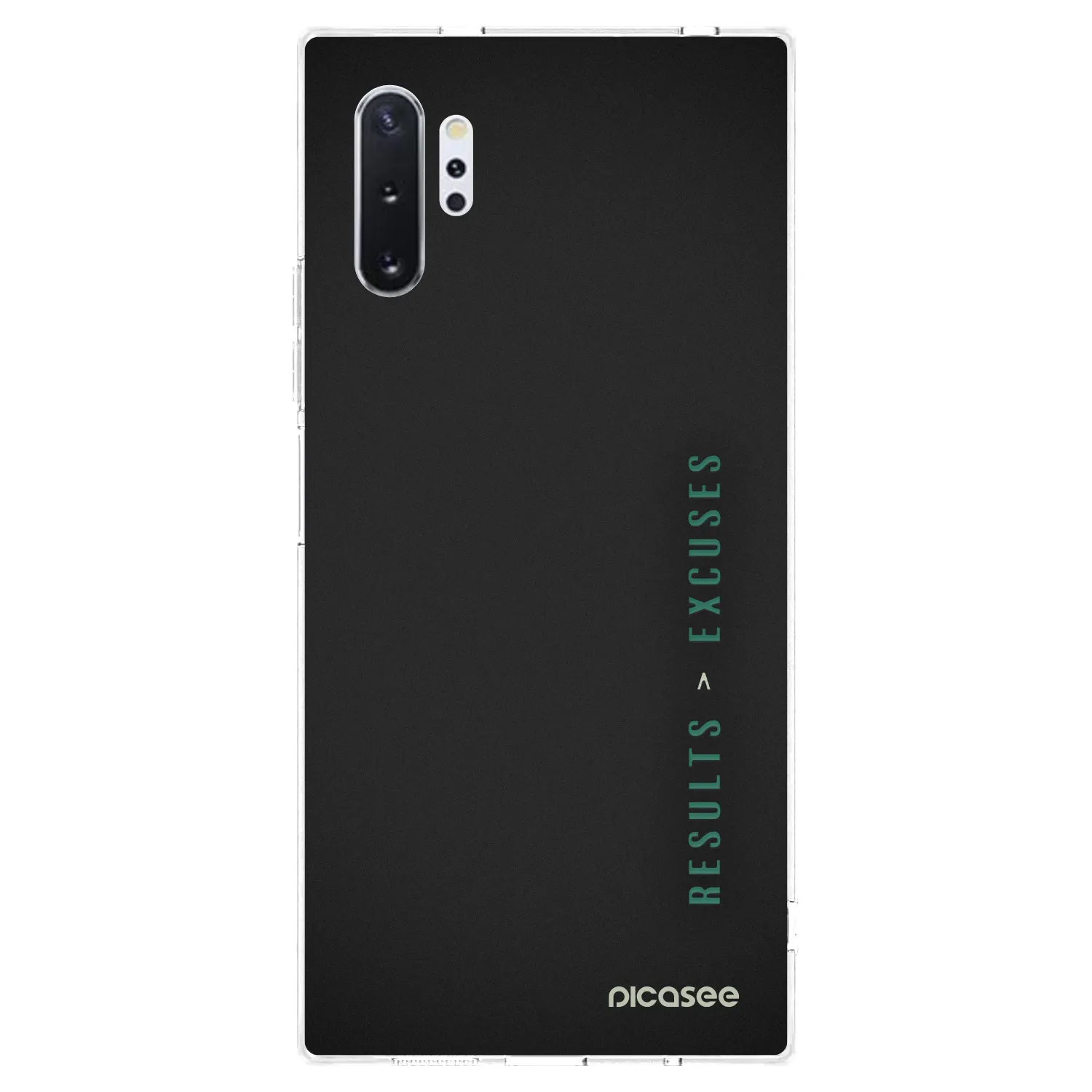 Picasee silikonowe przeźroczyste etui na Samsung Galaxy Note 10+ N975F - Results x Excuses