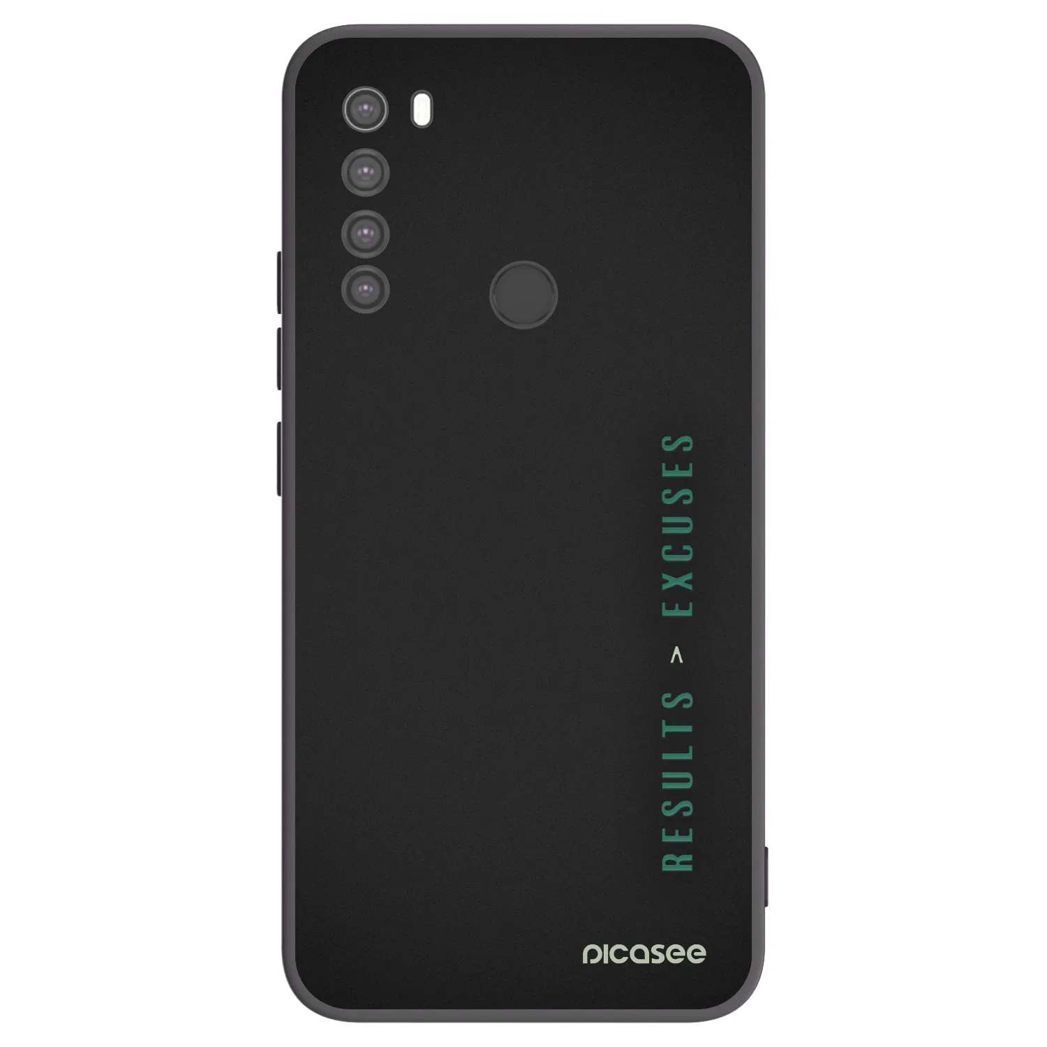 Picasee silikonowe czarne etui na Xiaomi Redmi Note 8 - Results x Excuses
