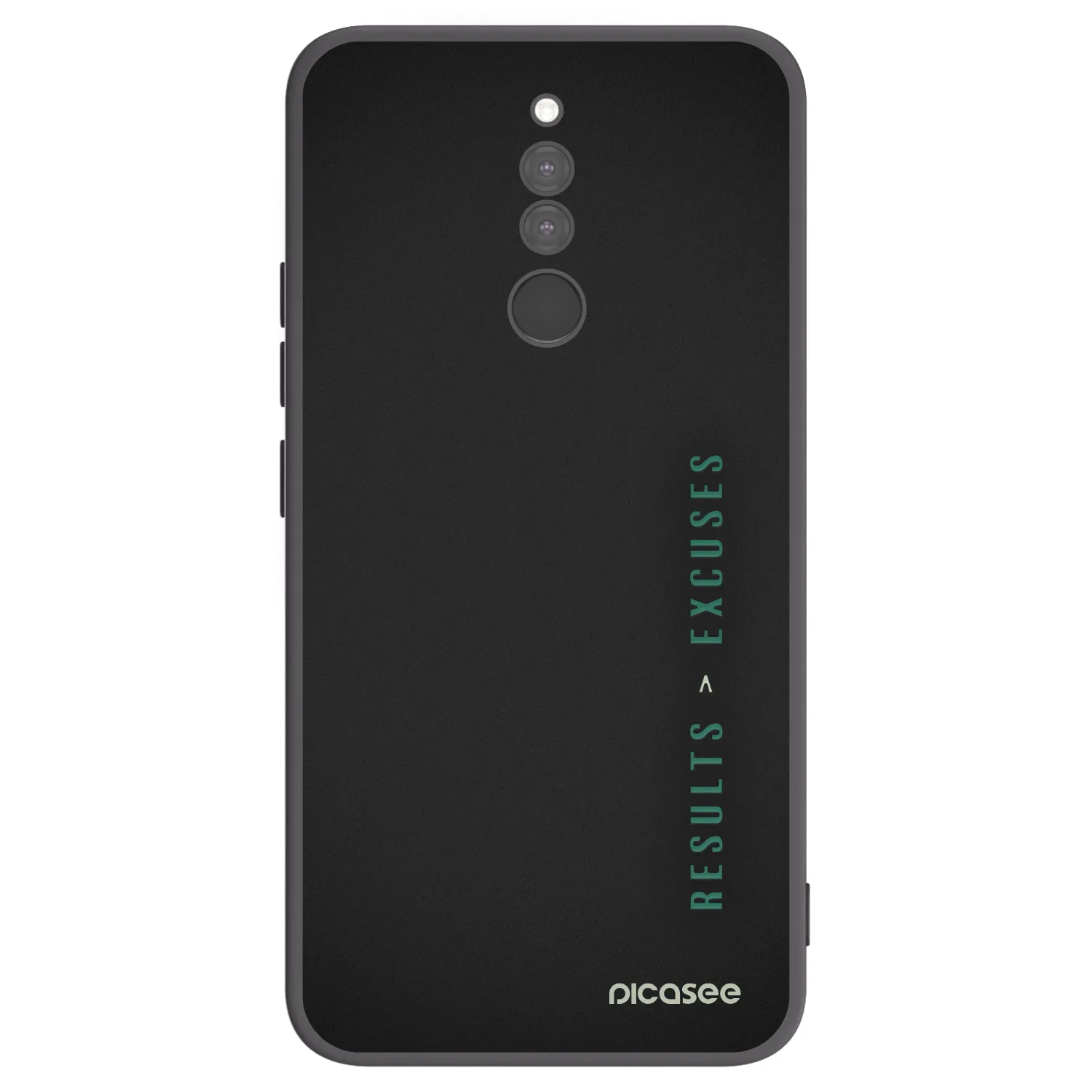 Picasee silikonowe czarne etui na Xiaomi Redmi 8 - Results x Excuses