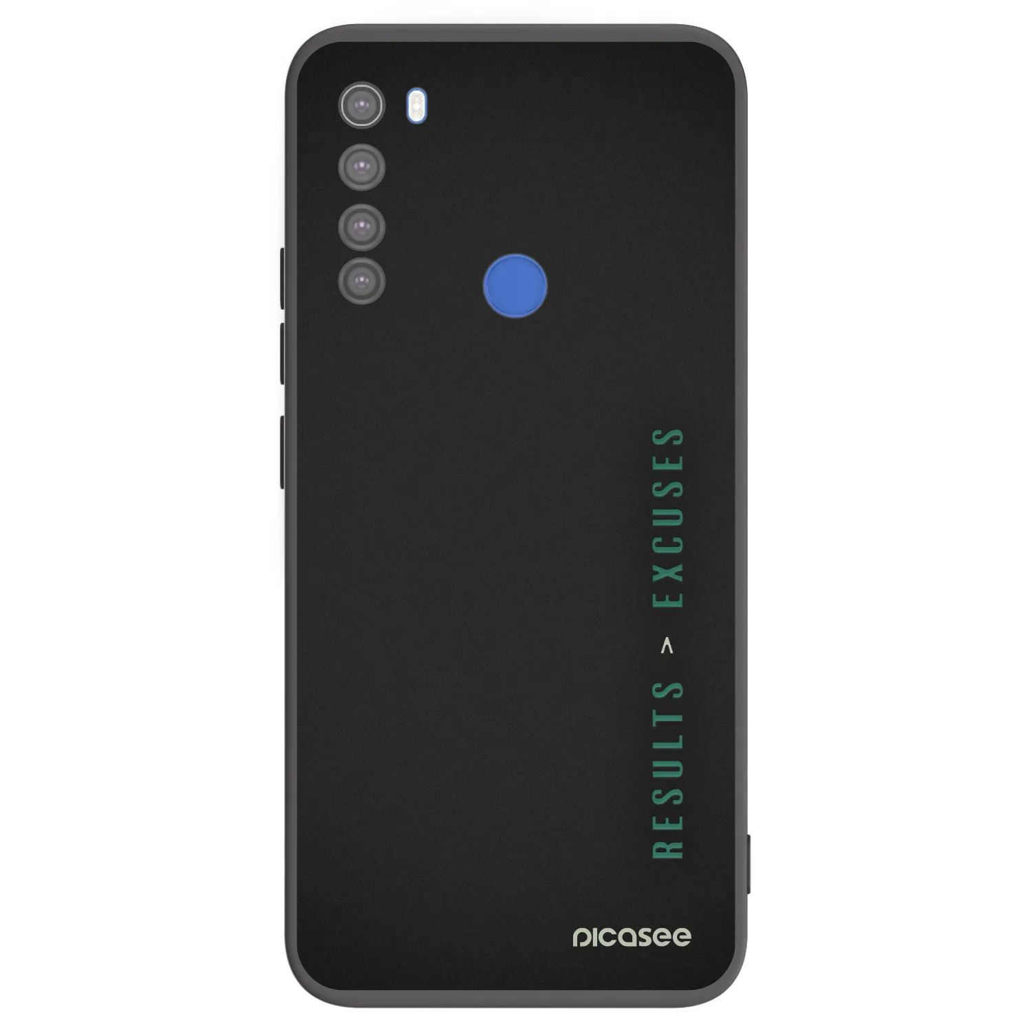 Picasee silikonowe czarne etui na Xiaomi Redmi Note 8T - Results x Excuses