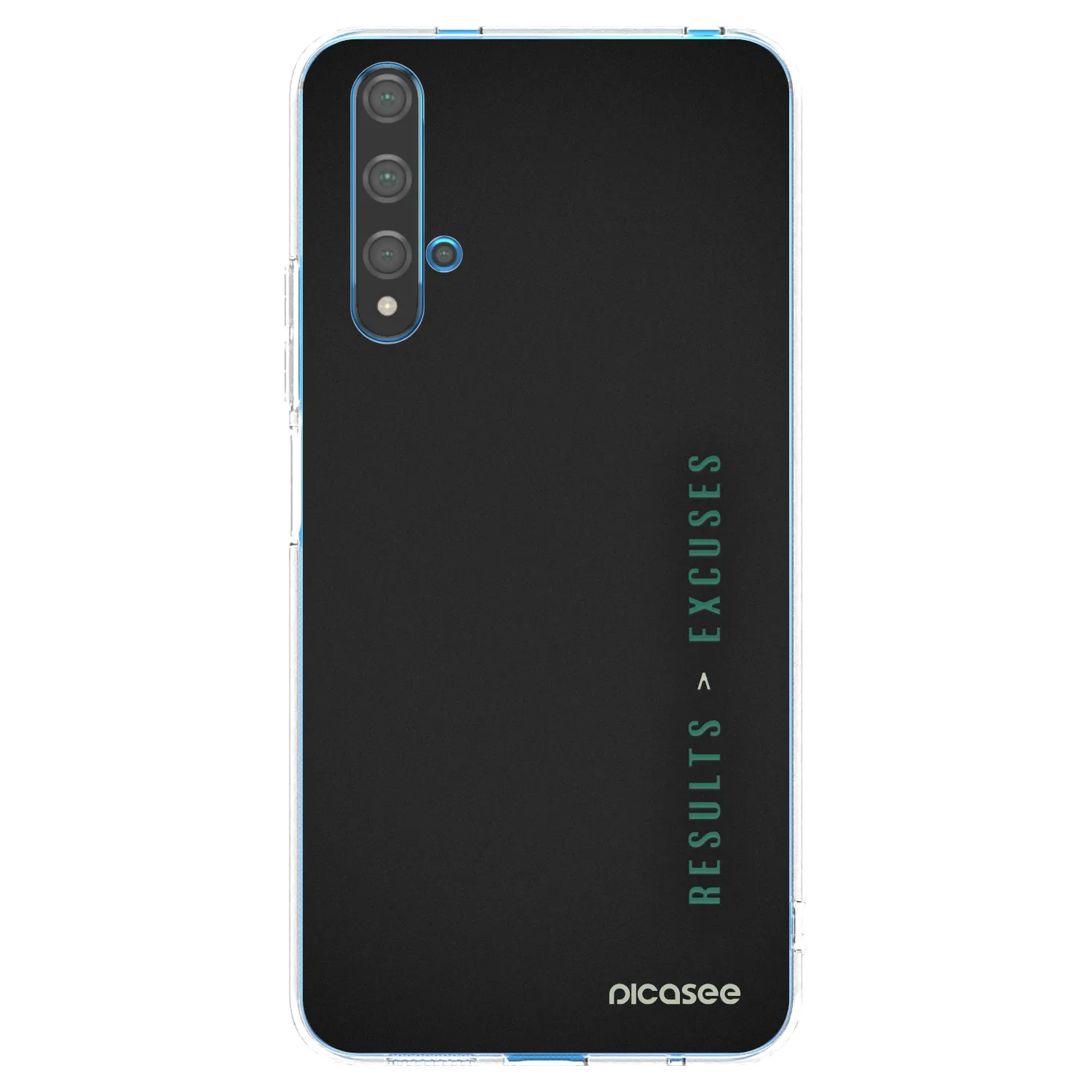 Picasee silikonowe przeźroczyste etui na Huawei Nova 5T - Results x Excuses
