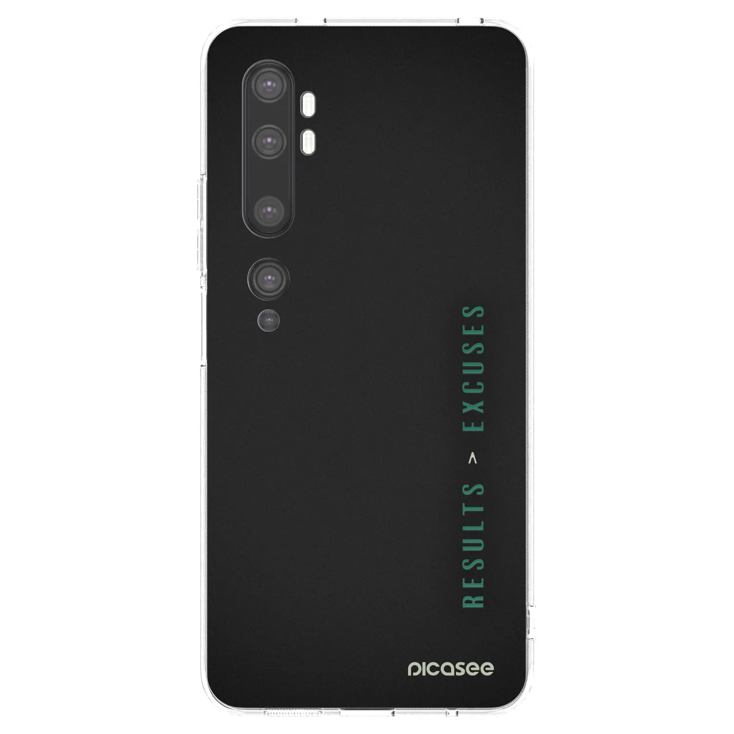 Picasee silikonowe przeźroczyste etui na Xiaomi Mi Note 10 (Pro) - Results x Excuses
