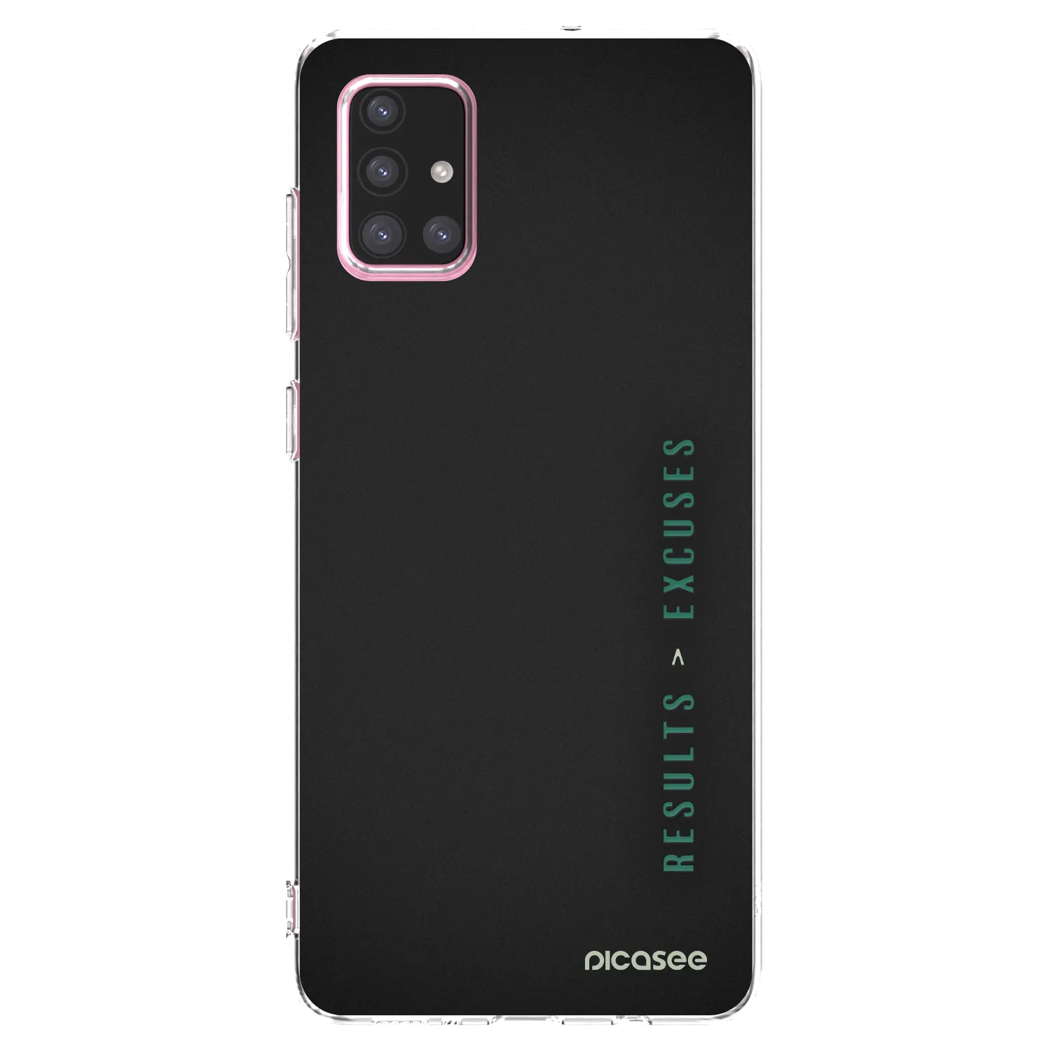 Picasee silikonowe przeźroczyste etui na Samsung Galaxy A71 A715F - Results x Excuses