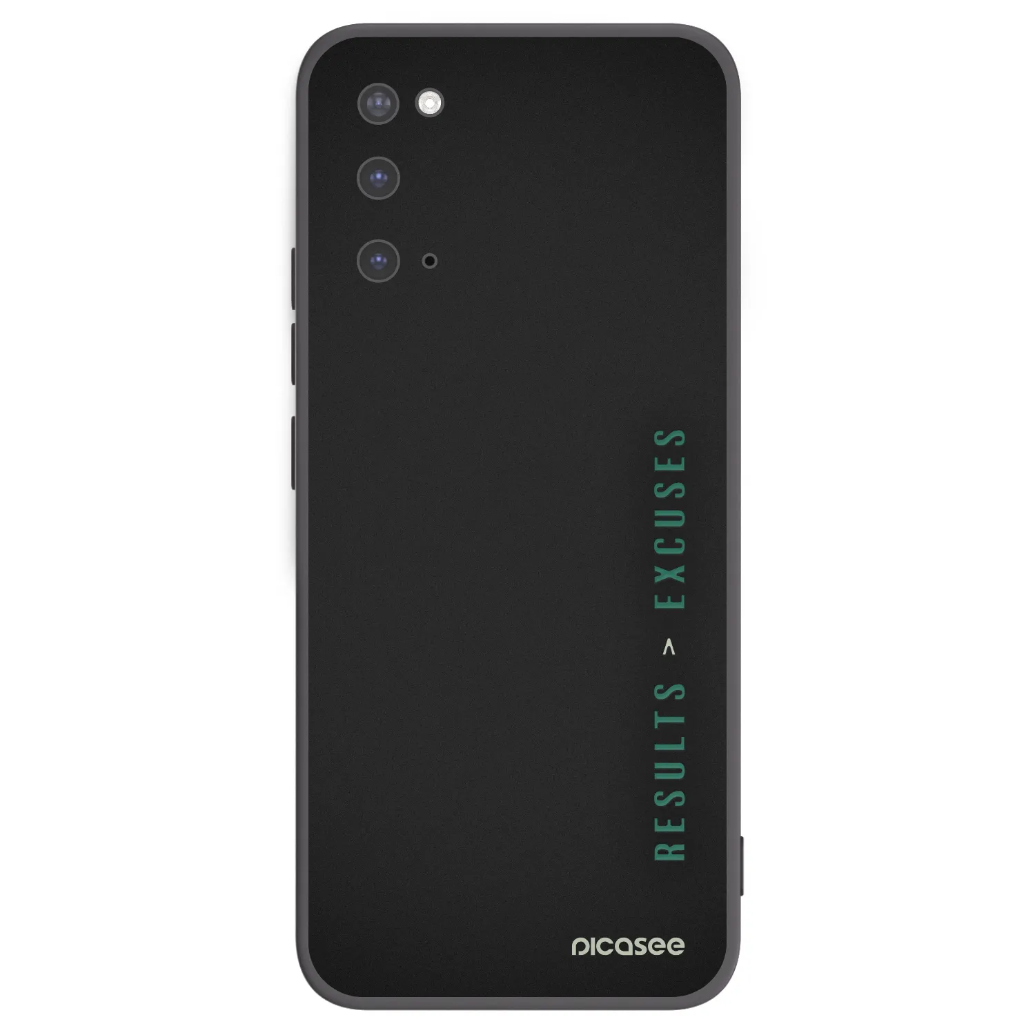 Picasee silikonowe czarne etui na Samsung Galaxy S20 G980F - Results x Excuses
