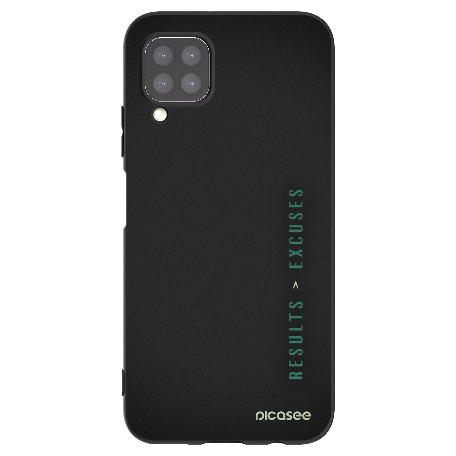 Picasee silikonowe czarne etui na Huawei P40 Lite - Results x Excuses