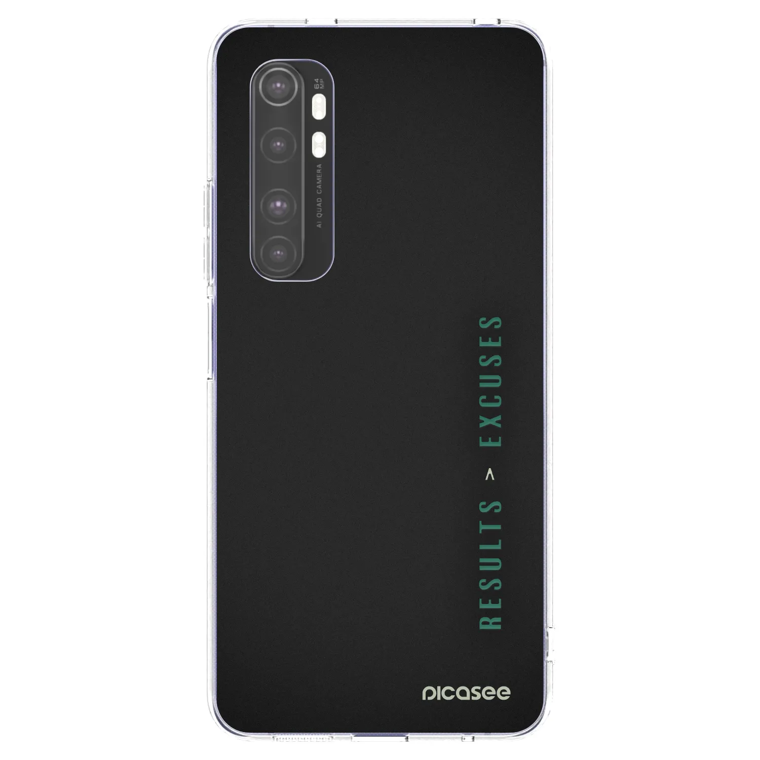 Picasee silikonowe przeźroczyste etui na Xiaomi Mi Note 10 Lite - Results x Excuses