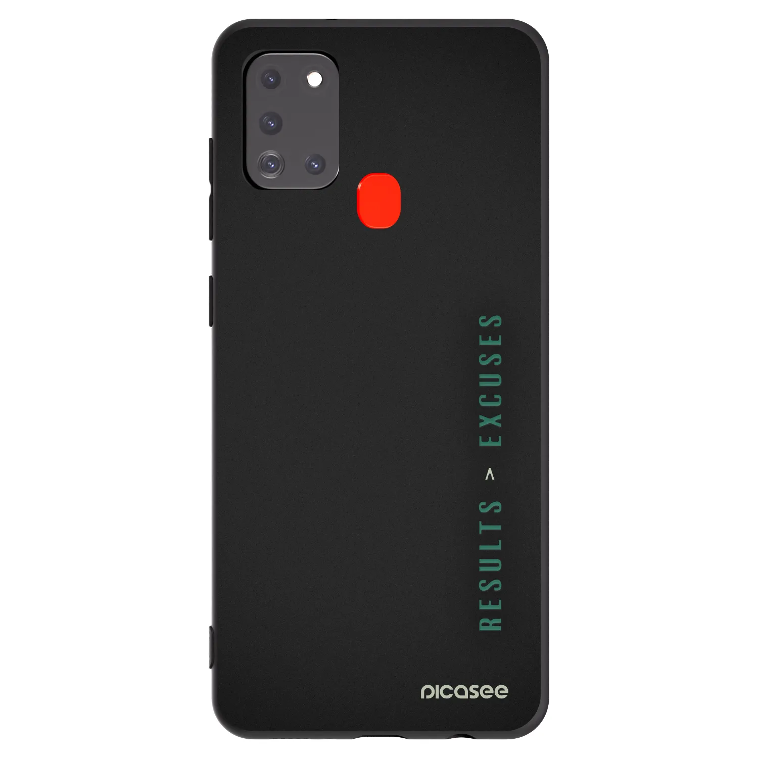Picasee silikonowe czarne etui na Samsung Galaxy A21s - Results x Excuses