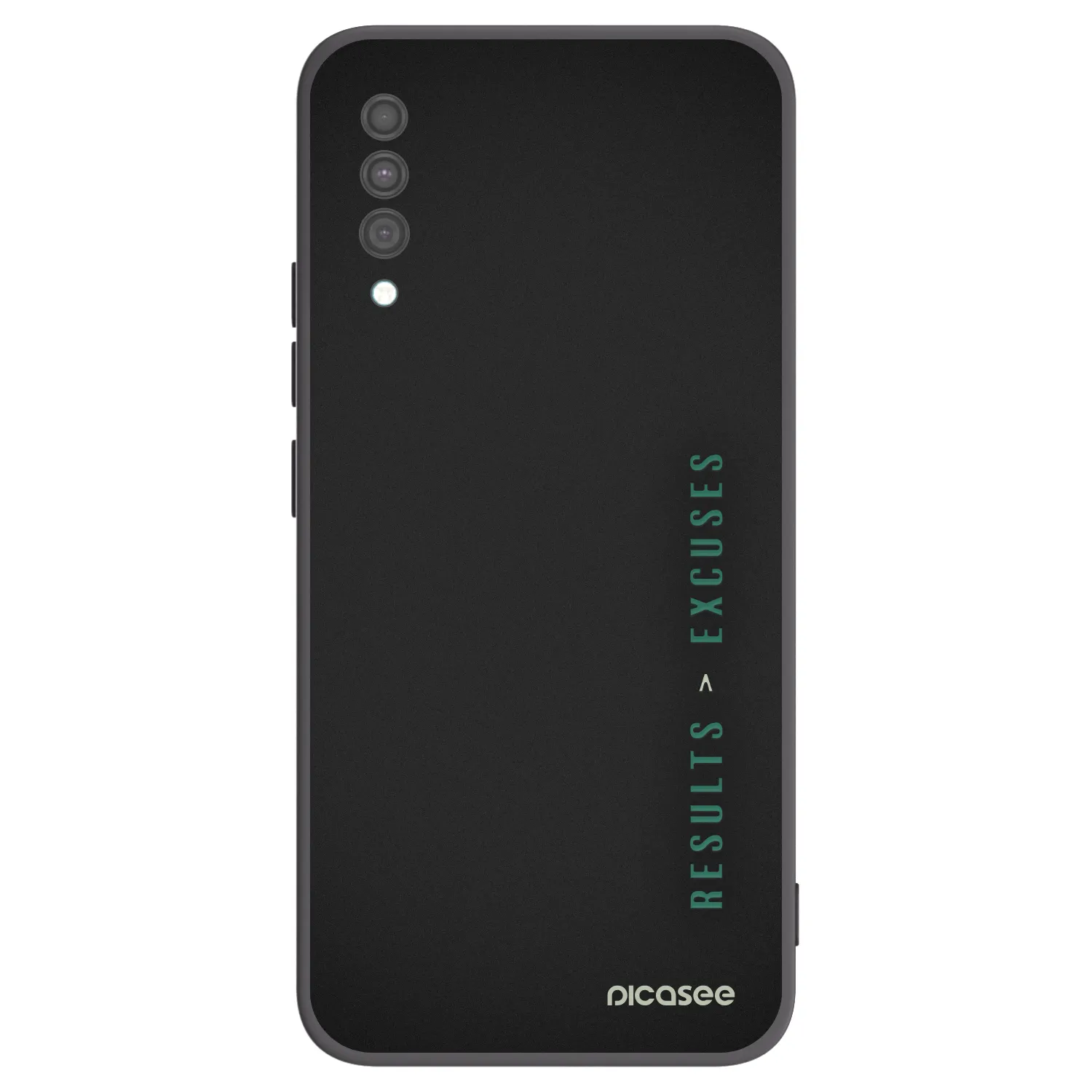 Picasee silikonowe czarne etui na Samsung Galaxy A30s A307F - Results x Excuses