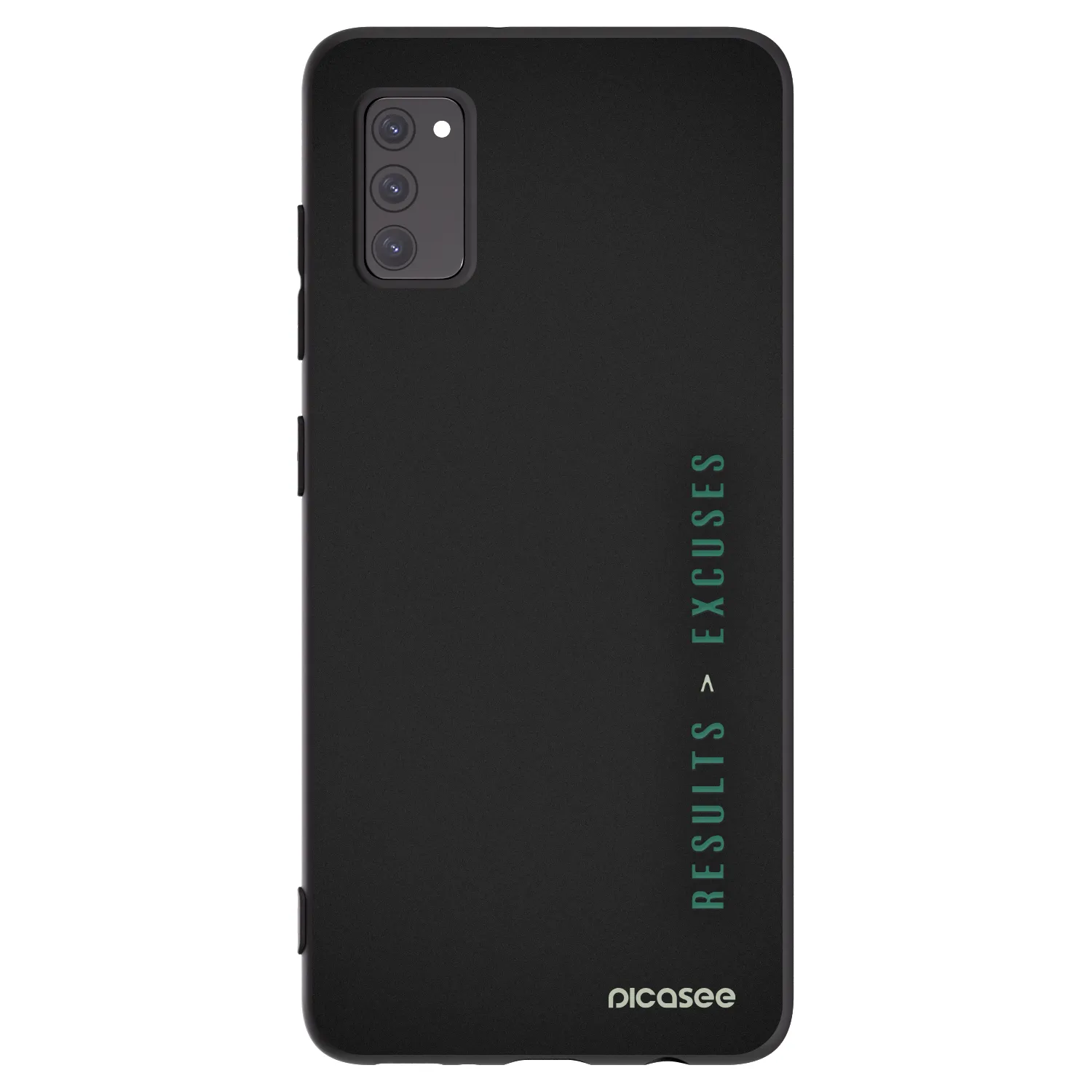 Picasee silikonowe czarne etui na Samsung Galaxy A41 A415F - Results x Excuses