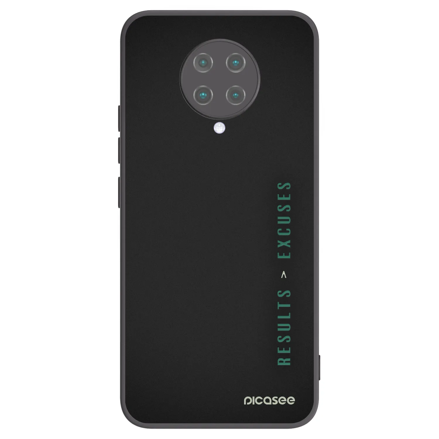 Picasee silikonowe czarne etui na Xiaomi Poco F2 Pro - Results x Excuses