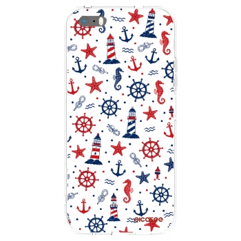 Picasee silikonowe przeźroczyste etui na Apple iPhone 5/5S/SE - Sailor Vibes