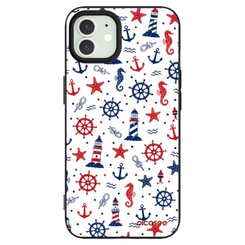 Picasee silikonowe czarne etui na Apple iPhone 12 - Sailor Vibes
