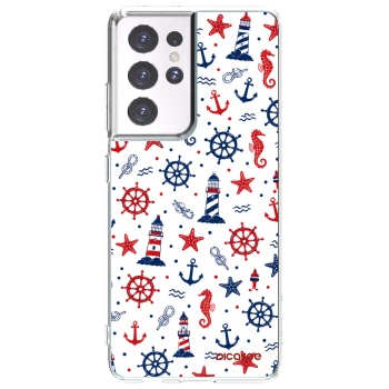 Picasee silikonowe przeźroczyste etui na Samsung Galaxy S21 Ultra 5G G998B - Sailor Vibes