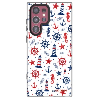 Picasee silikonowe czarne etui na Samsung Galaxy S22 Ultra 5G - Sailor Vibes