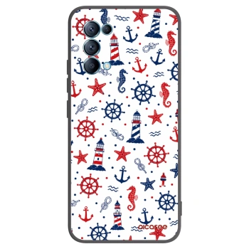 Picasee silikonowe czarne etui na OPPO A16s - Sailor Vibes