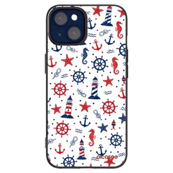 Picasee silikonowe czarne etui na Apple iPhone 14 - Sailor Vibes