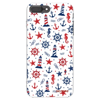 Picasee silikonowe przeźroczyste etui na Apple iPhone 8 Plus - Sailor Vibes