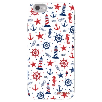 Picasee silikonowe przeźroczyste etui na Apple iPhone 6/6S - Sailor Vibes