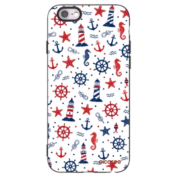 Picasee silikonowe czarne etui na Apple iPhone 6/6S - Sailor Vibes