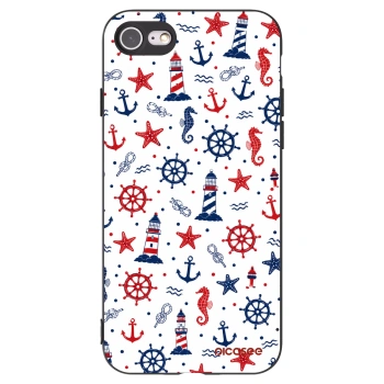 Picasee silikonowe czarne etui na Apple iPhone 8 - Sailor Vibes