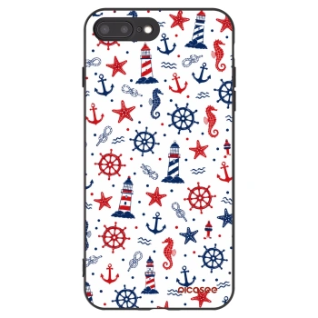 Picasee silikonowe czarne etui na Apple iPhone 7 Plus - Sailor Vibes