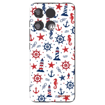 Picasee silikonowe czarne etui na Motorola Edge 60 5G - Sailor Vibes