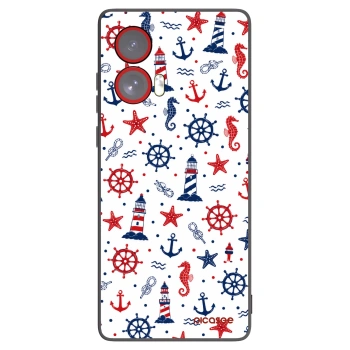 Picasee silikonowe czarne etui na Motorola Edge 50 Fusion - Sailor Vibes