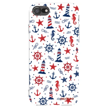 Picasee silikonowe przeźroczyste etui na Apple iPhone 8 - Sailor Vibes