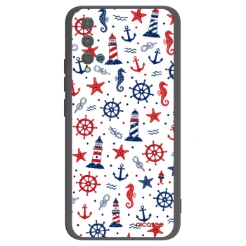 Picasee silikonowe czarne etui na Huawei Nova 5T - Sailor Vibes
